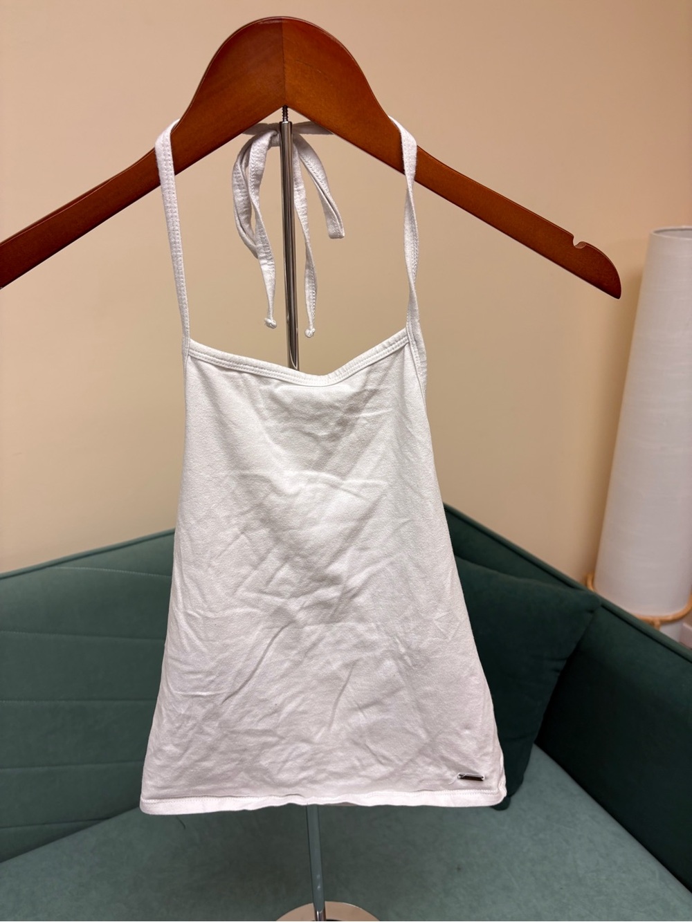 Hollister White Halter Camisole Tank Top